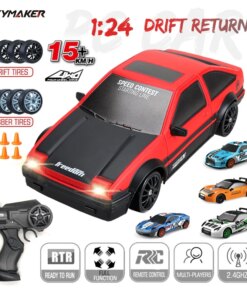 4WD RC Drift Car 1/24 Remote Control GTR Model AE86 Car 2.4GHz Mini Electric RC Racing Vehicle Car Toy Gifts for Children