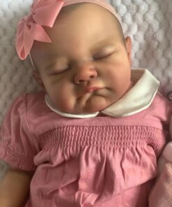 NPK 20inch Reborn Baby Doll Already Painted Finished August Same As Picture Lifelike Soft Touch 3D Skin Hand-Draw Hair Visible