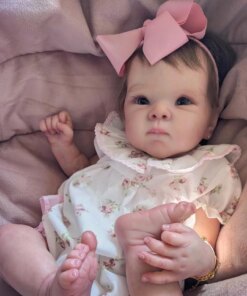 NPK 18inch Newborn Baby Reborn Doll Bettie Lifelike Soft Touch Cuddly Baby Multiple Layers Painting 3D Skin with Visible Veins