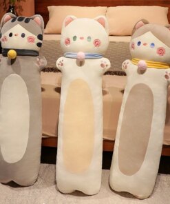 Kawaii Soft Long Cat Pillow Stuffed Plush Toys Nap Pillow Home Comfort Cushion Kids Birthday Gift Cute Plushies Friend Gift