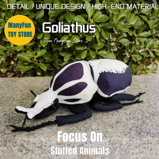 Goliathus Beetle Plush Toy High Fidelity King Chafer Plushie Insect Peluche Lifelike Stuffed Animals Simulation Doll Toy Kids