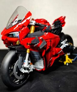 1:5 Technical V4S Motorcycle Building Blocks High-Tech City Motorbike Locomotive  Modular Bricks Model Toys For Kid Gifts MOC