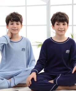 Boys Girls Pajamas Sets Winter Cotton Sleepwear Children Home Clothes Kids Pyjamas Nightwear Teenage Pijamas For 8 10 12 14 16T