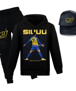 New CR7 Autumn Children Clothing Sets Birthday suit Boys Tracksuits Kids Sport Suits Girls Hoodies Tops+Pants+cap 3pcs Set