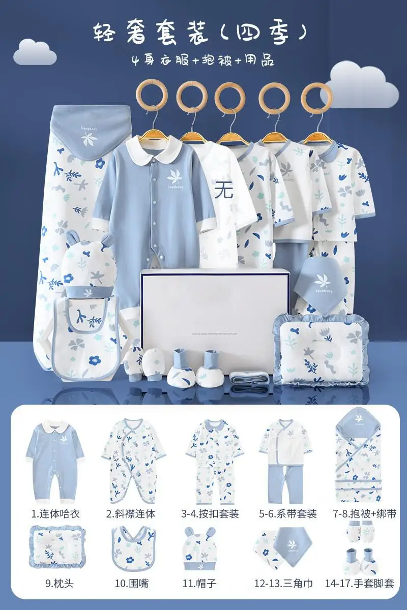 17 pcs blue