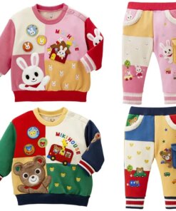 Kids Sweatshirt  Boys  Long Sleeved Hoodie  Cartoon  Sweatshirts Cute Pullover Hoodies +pants  Baby Boy Clothes Pant Sets