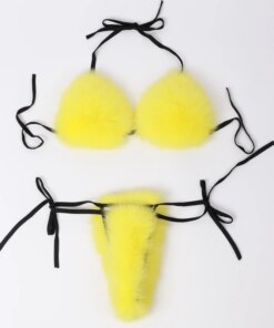Natural Fur Bikini Women Real Fur Bikini