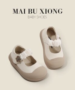 Autumn section baby girl shoes Korean version of small leather soft leather baby step shoes girls shoes children's single shoes